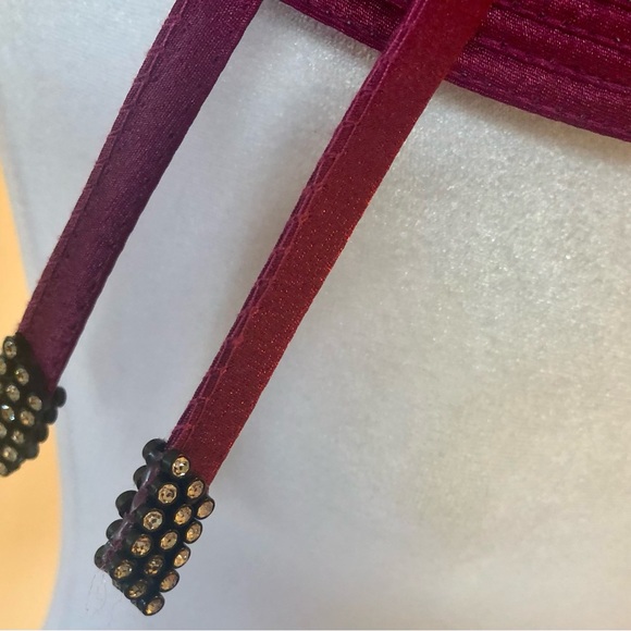 MR.SONG MILLINERY Gorgeous MAROON/WINE colored. It is not red. So amazing NWT - Picture 6 of 10